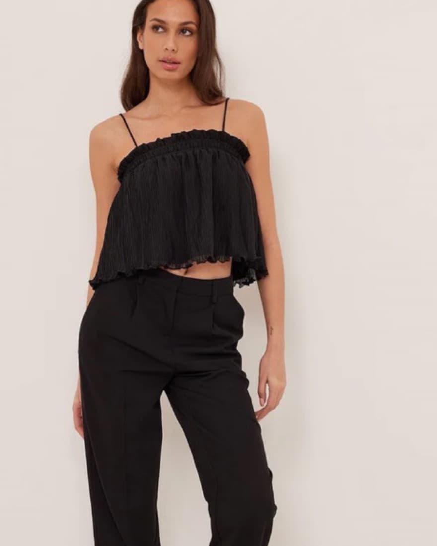 NA-KD Pleated Strap Top - Medium - Image 1