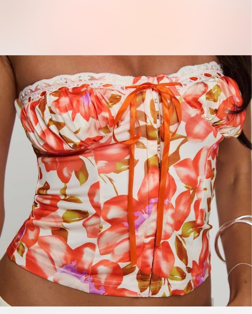 floral corset top - Image 1