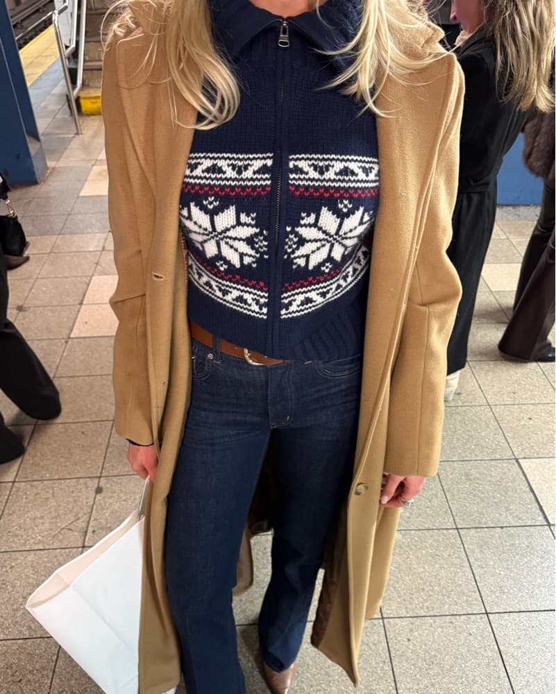 Aritzia Ambient Zip Up In Admiral - Image 1
