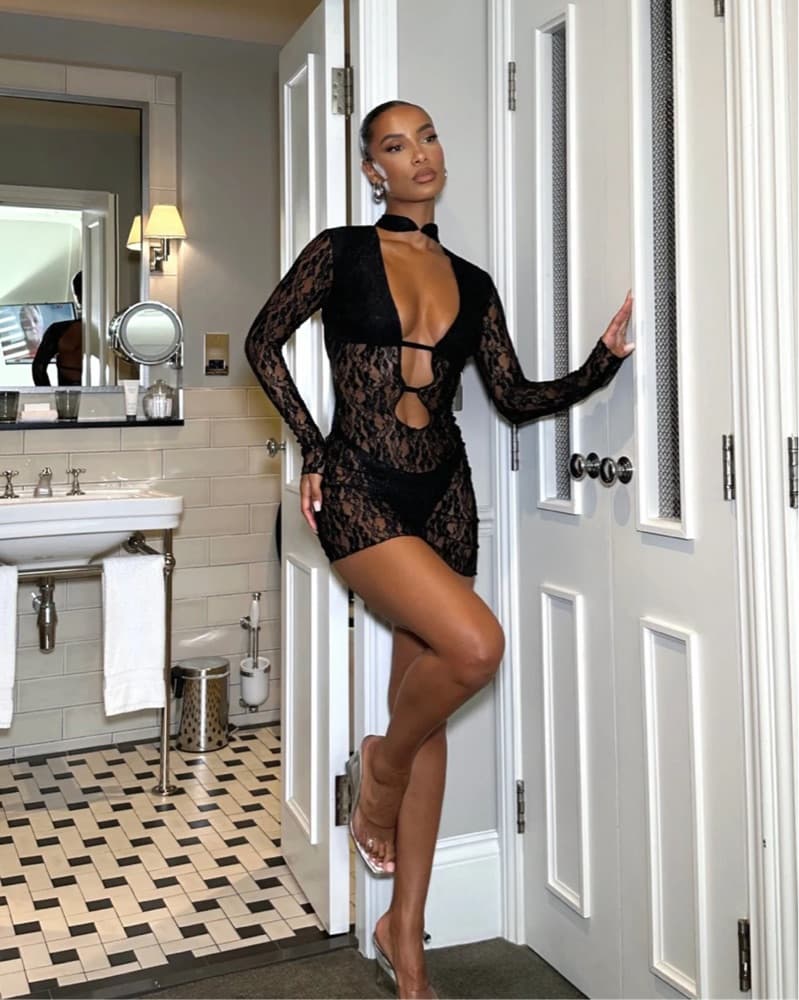 Outcast Black Lace Dress - Image 2
