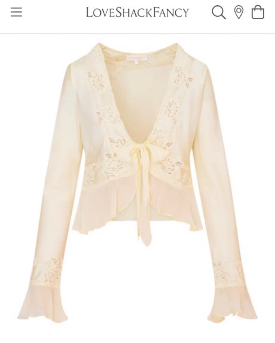 LoveShackFancy Castle Silk Skirt - Image 3