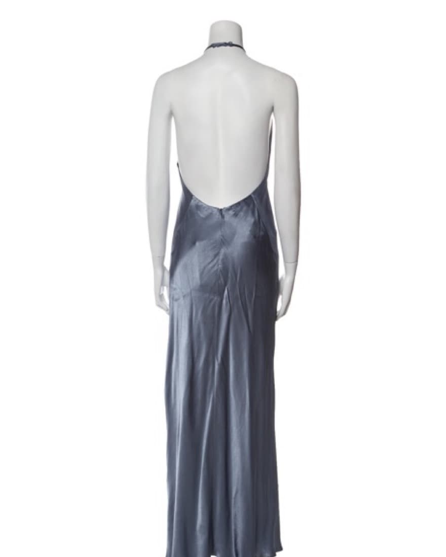 Shona Joy Blue Halterneck Dress - Image 4