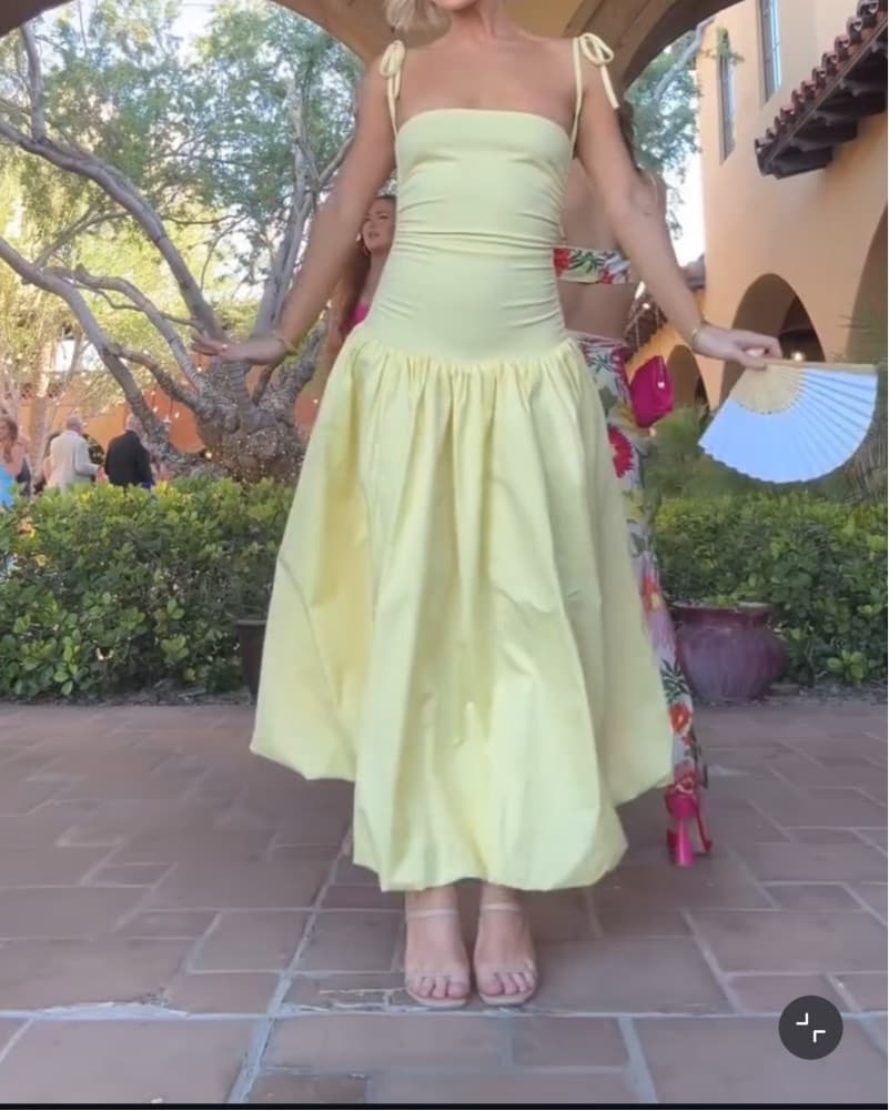 Amy Lynn Alexa Yellow Puffball Dress - Image 1