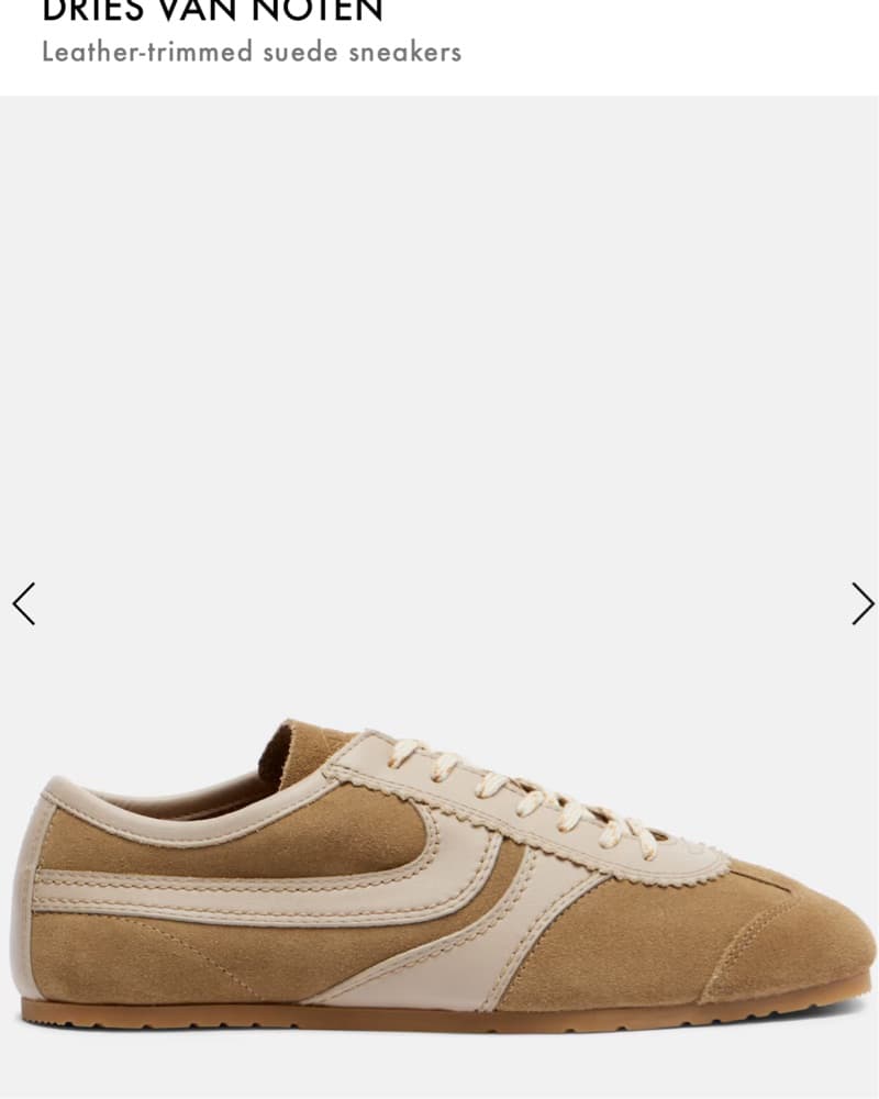 Leather Trimmed Suede Sneakers - Image 4