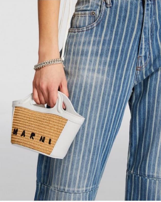 Marni Tropicalia Micro White Raffia Bag by Marni | Pickle