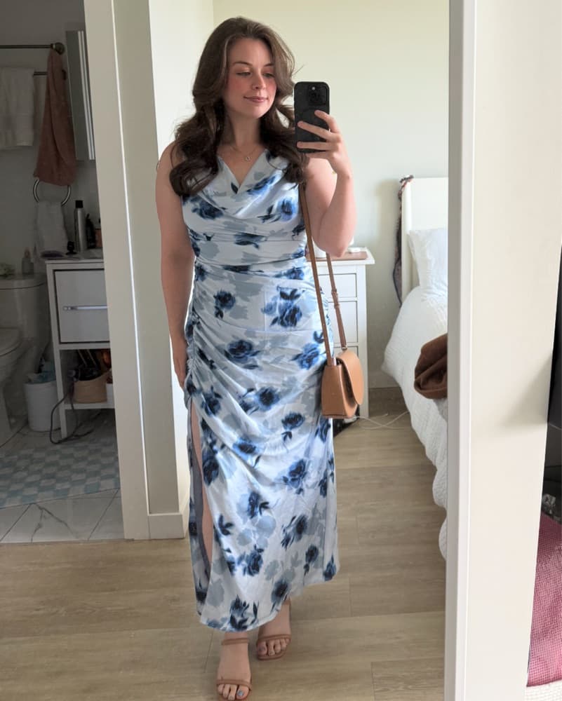 Blue Floral Dress - Image 2