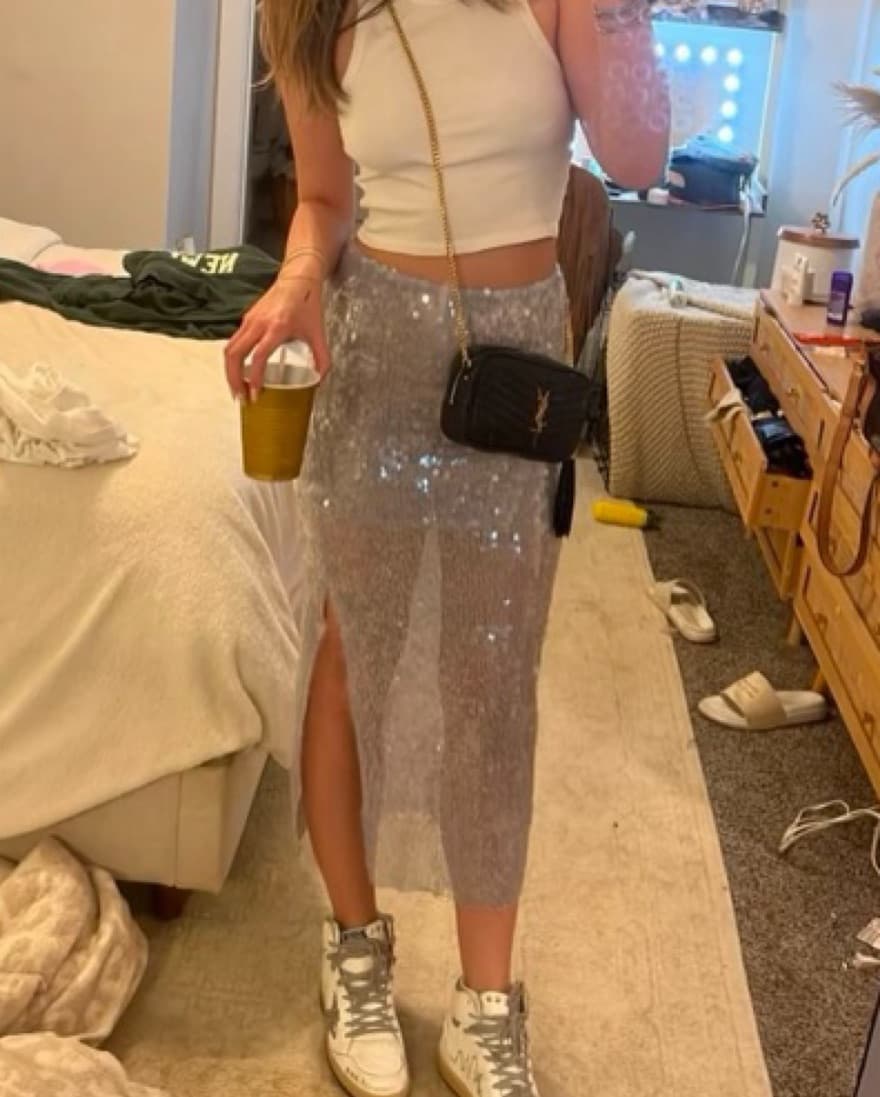 Zara Sequin Skirt - Image 2