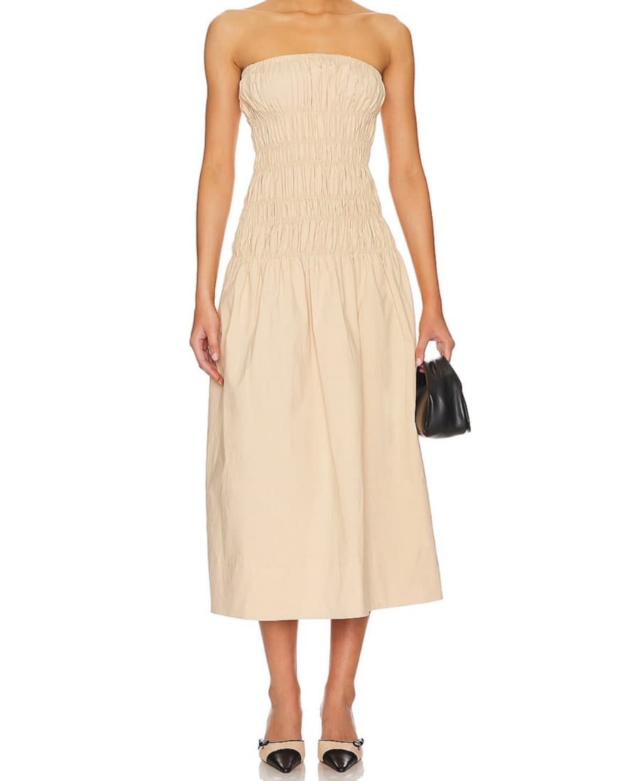 Majorelle Beige Midi Dress - Image 2