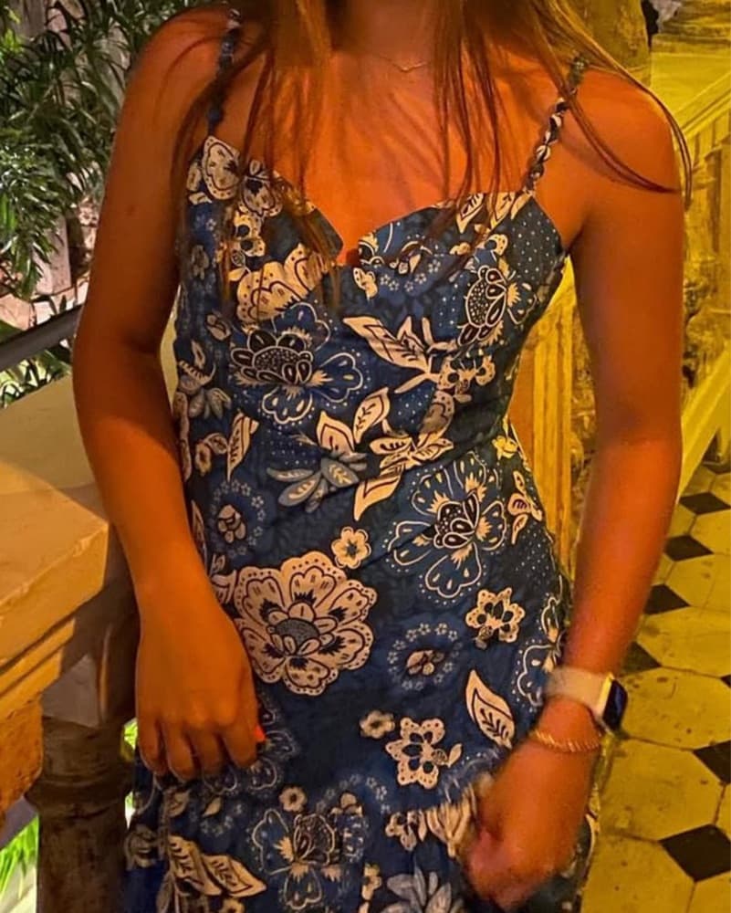 Farm Rio Blue Floral Maxi - Image 5