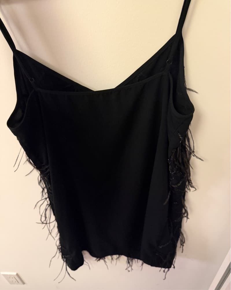Black Feather Sequin Gatsby Mini Dress - Image 2