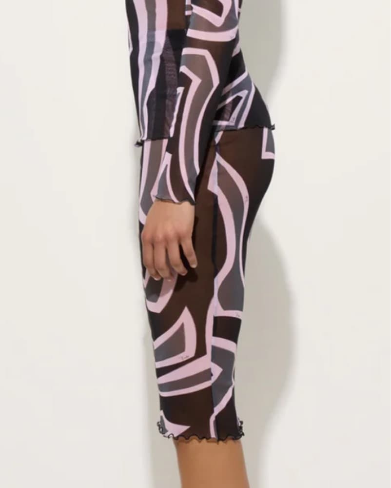 Pucci Purple Mesh Print Coverup Skirt - Image 3