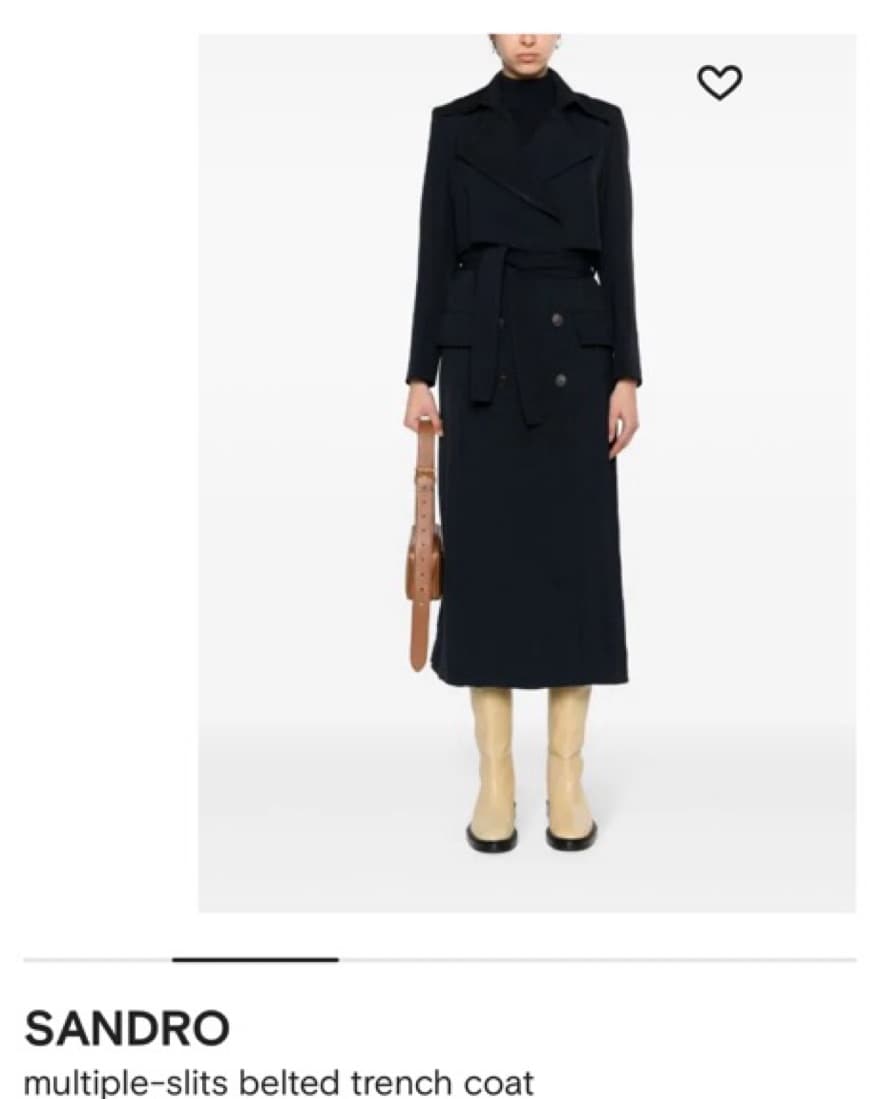 Sandro Navy Trench Coat - Image 2