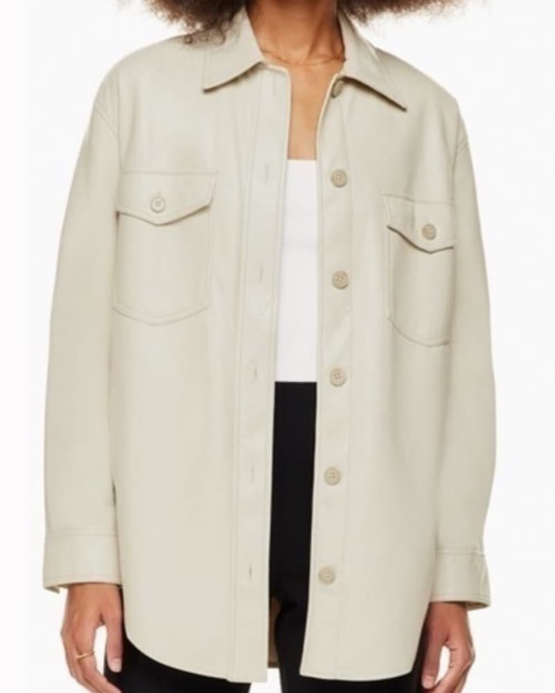 Aritiza Faux Leather Matte Ivory  - Image 4