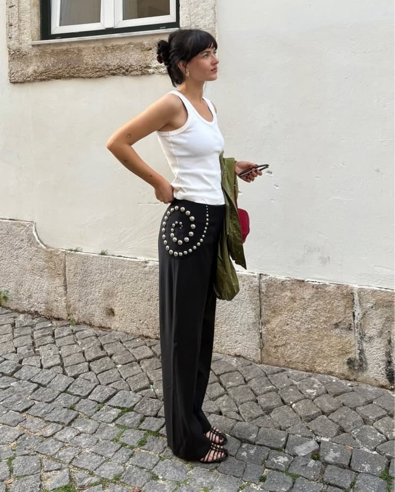 Urte Kat Studded Spiral Trousers - Image 2