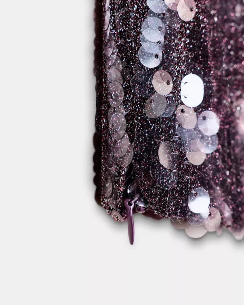 Purple Sequin Crop Top  - Image 3