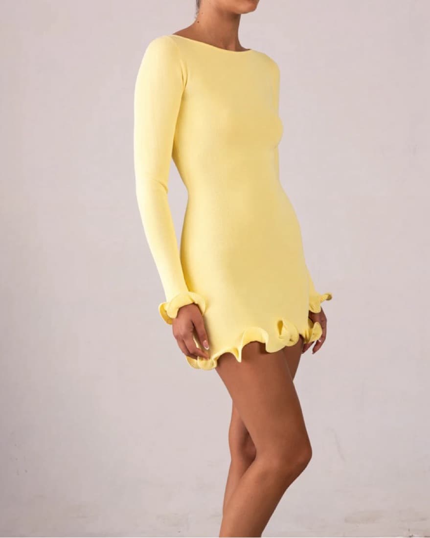 Same Los Angeles Ruffle Hem Mini Dress - Image 3