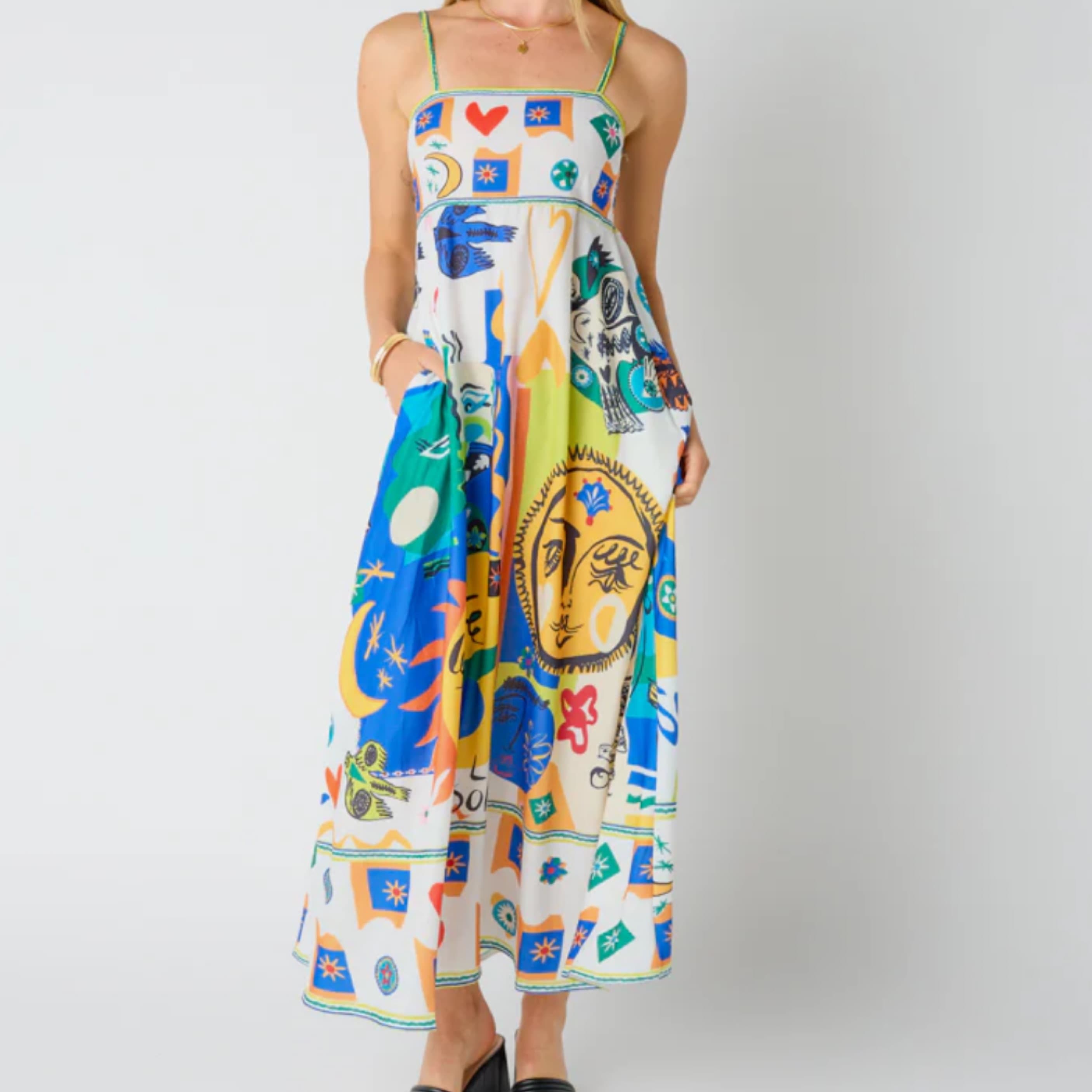 Soleil Linen Midi Dress - Image 1