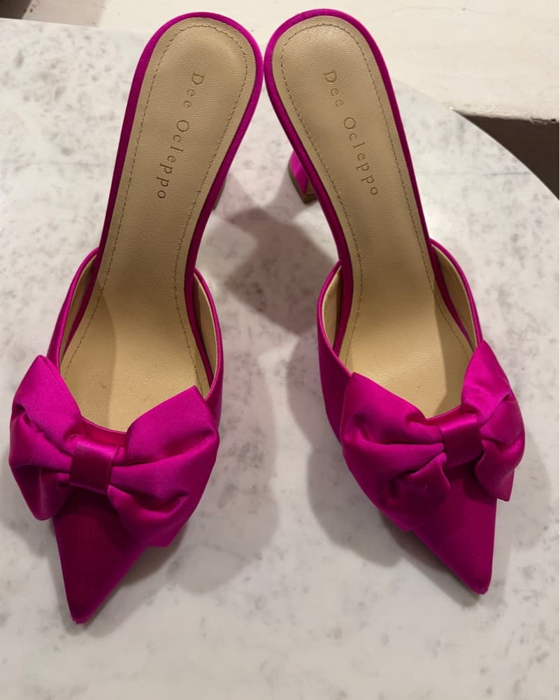 Dee Ocleppo Fuchsia Satin Bow Heels  - Image 3
