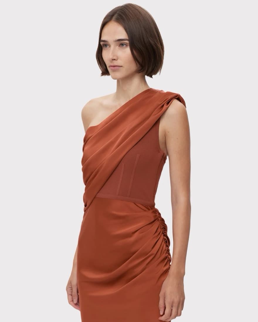 HERVE LEGER Stunning Copper Gown - Image 1
