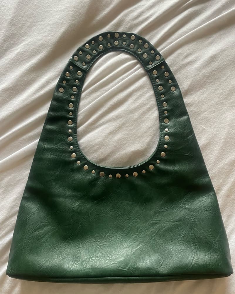 Edgy Green Studded Tote - Image 2