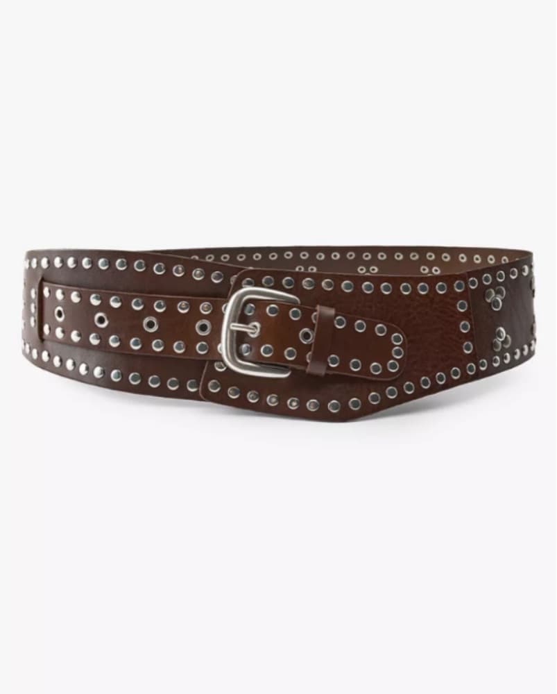 Stylish Studded Leather Belt - Image 1