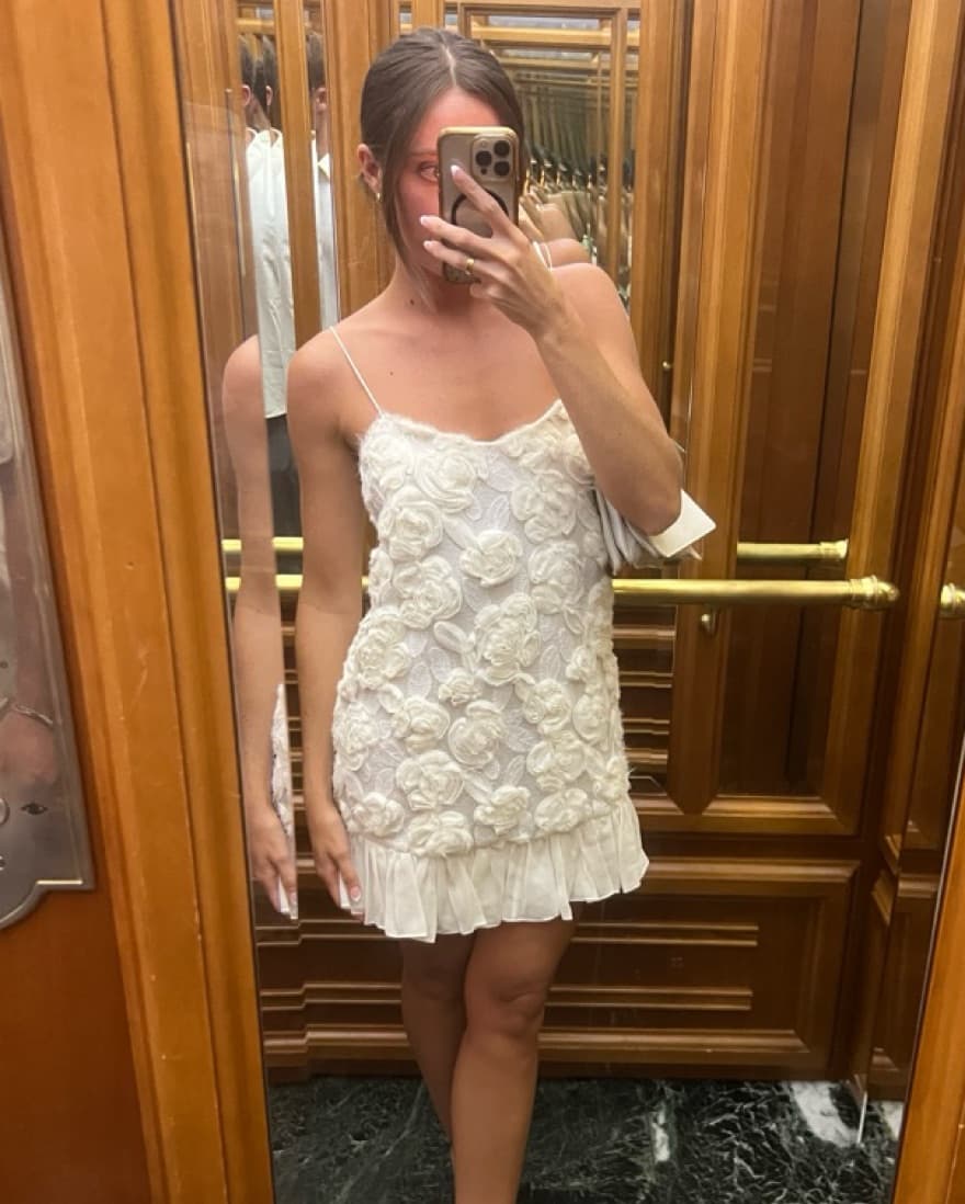 Elegant Floral Lace Dress - Image 1