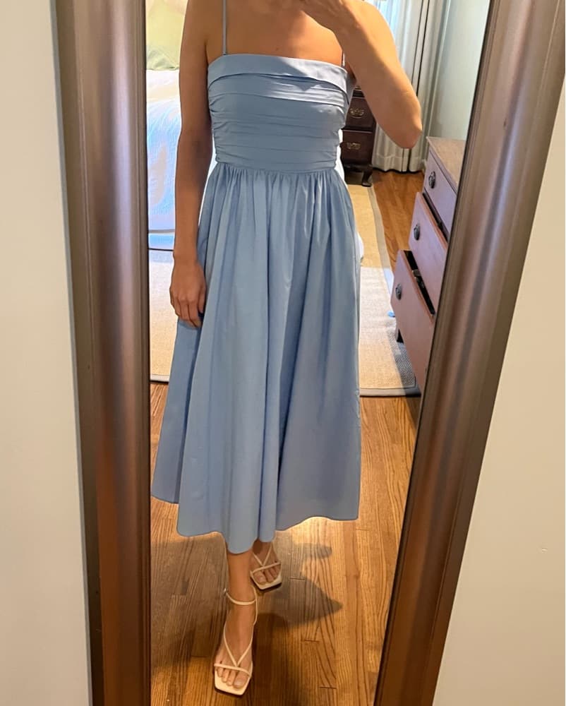 Wafy Blue Midi Dress - Image 1