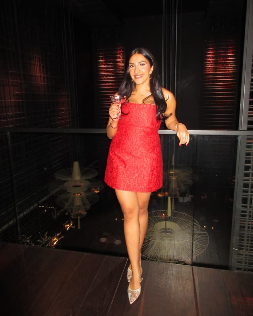 Alice And Olivia Red Brocade Dress - Image 1