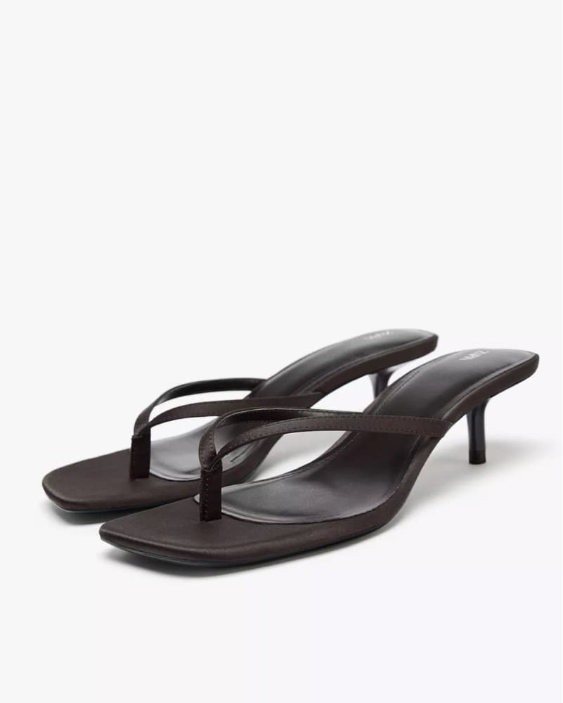Zara Satin Kitten Heels - Image 1