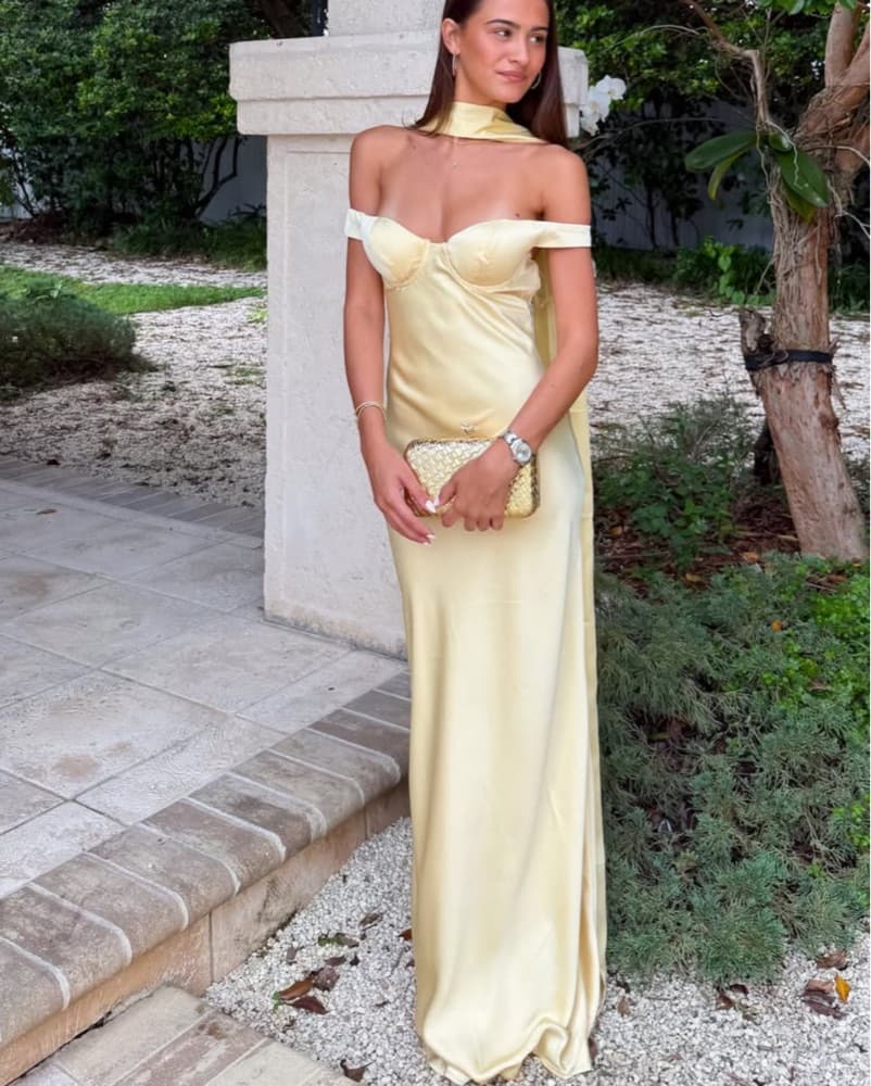 Stella Maxi Shoulder Dress - Image 3