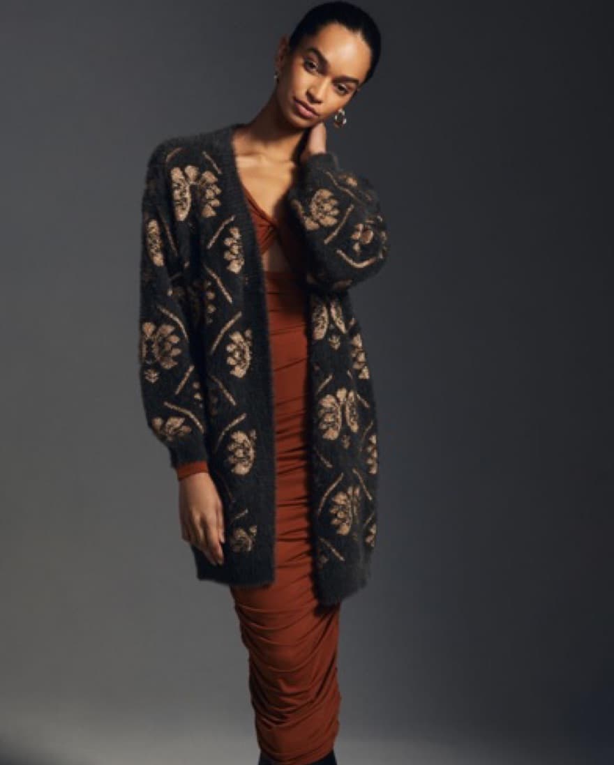 Anthropologie Metallic Cardigan Sweater - Image 1