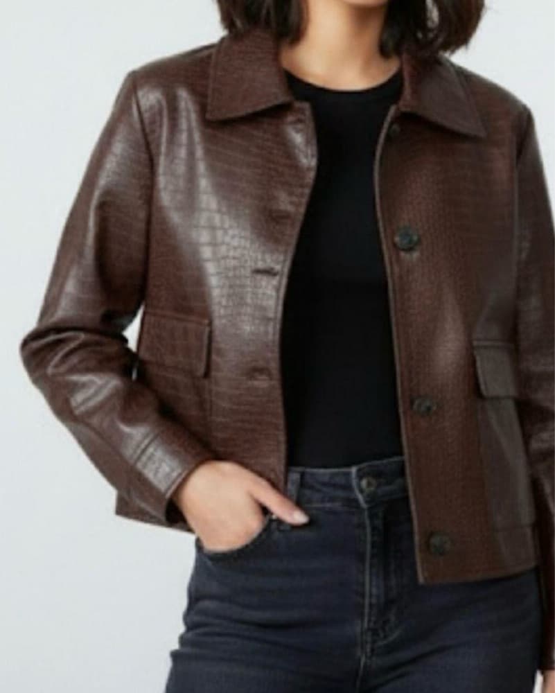 Jason Wu Leather Croc Jacket - Image 2