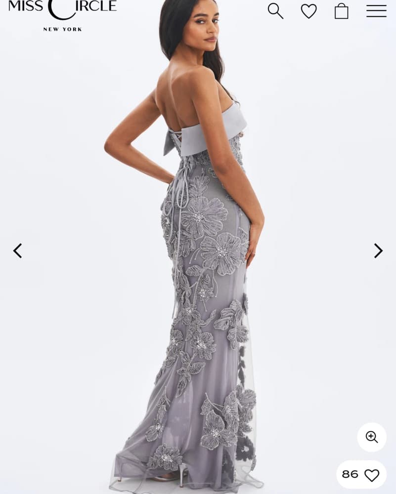 Miss Circle Floral Embroidered Gown - Image 1