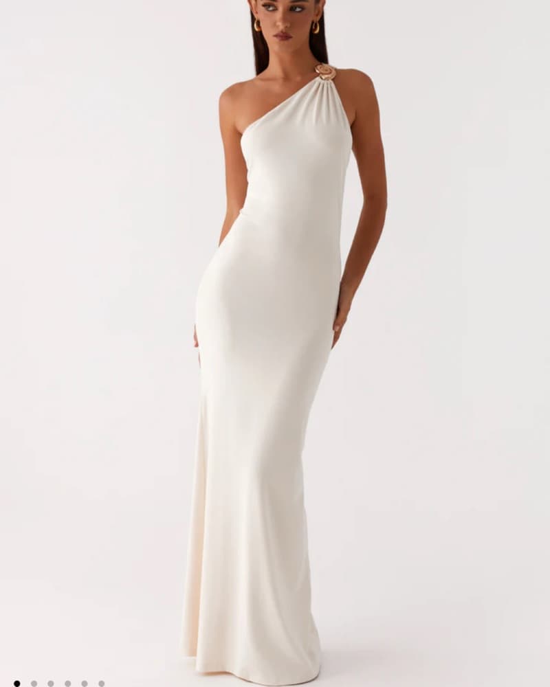 Peppermayo One Shoulder White Maxi Dress - Image 1