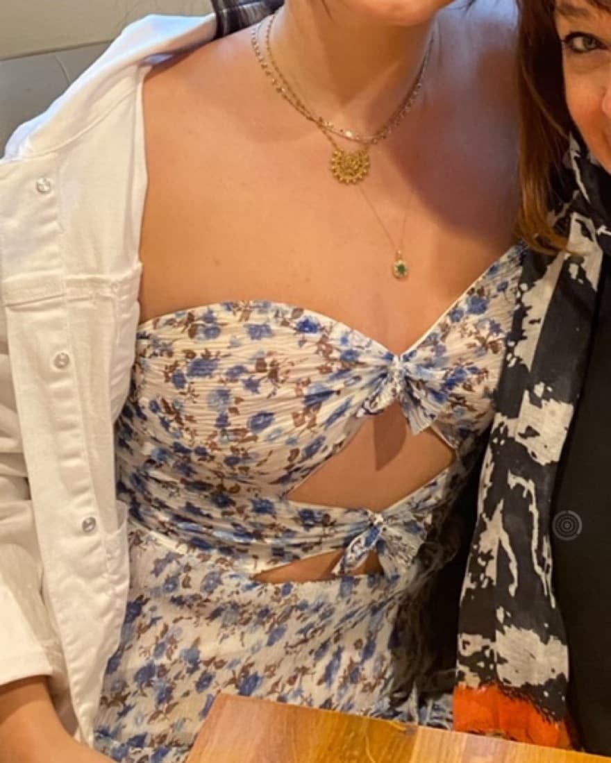 Majorelle Blue And White Dress  - Image 2