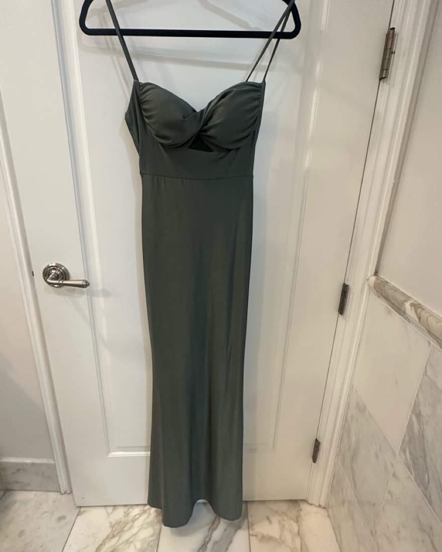 gray/sage long dress  - Image 4