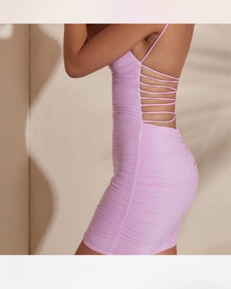 Oh Polly Lilac Mini Dress - Image 3