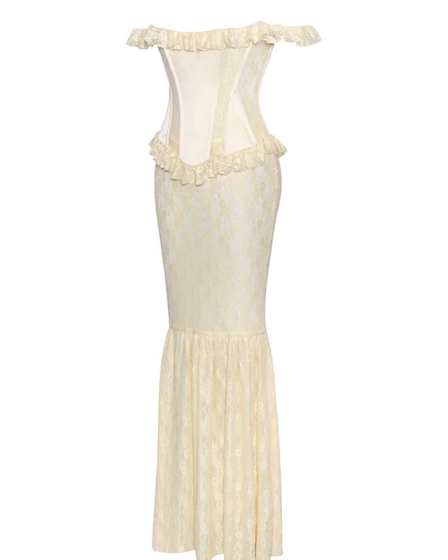 Ersilia Pale Yellow Corset Maxi - Image 6