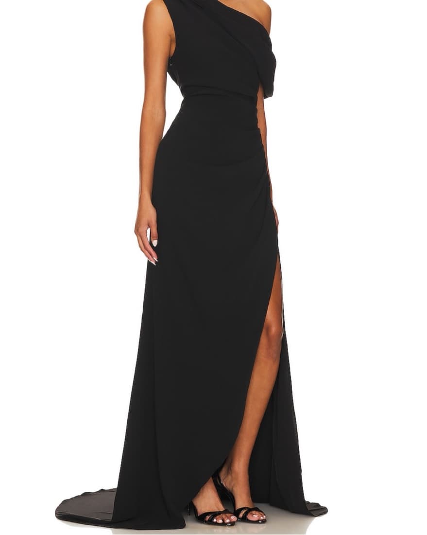 Black Off The Shoulder Gown - Image 2