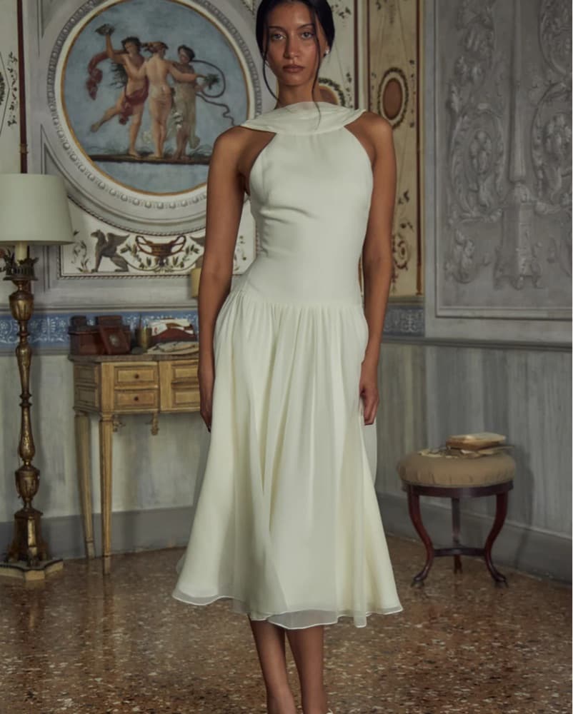 mirror palais double cowl lady dress - Image 5