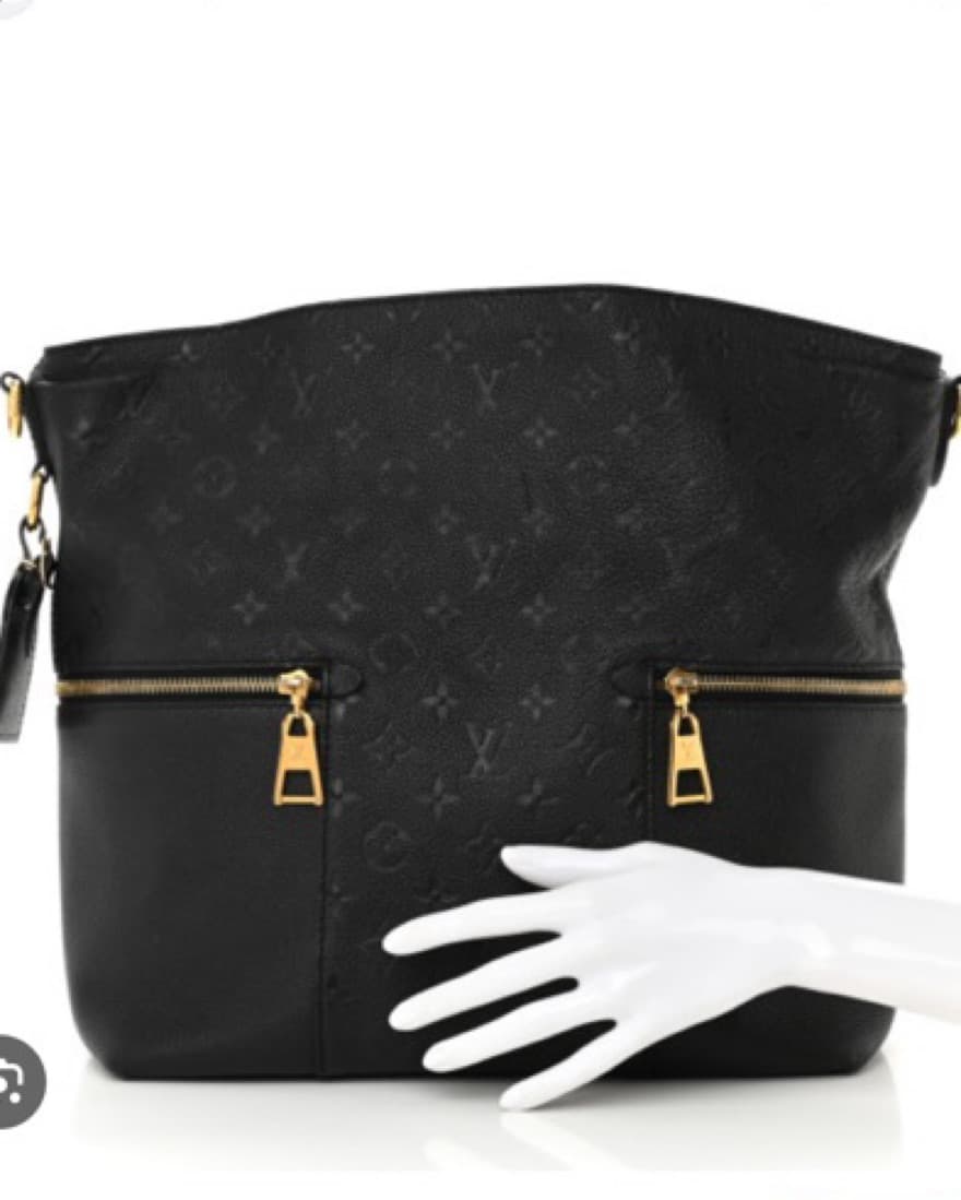 Louis Vuitton Black Leather Bag - Image 1