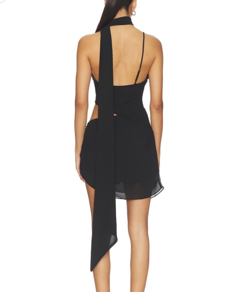 black scarf dress from Revolve - Image 4