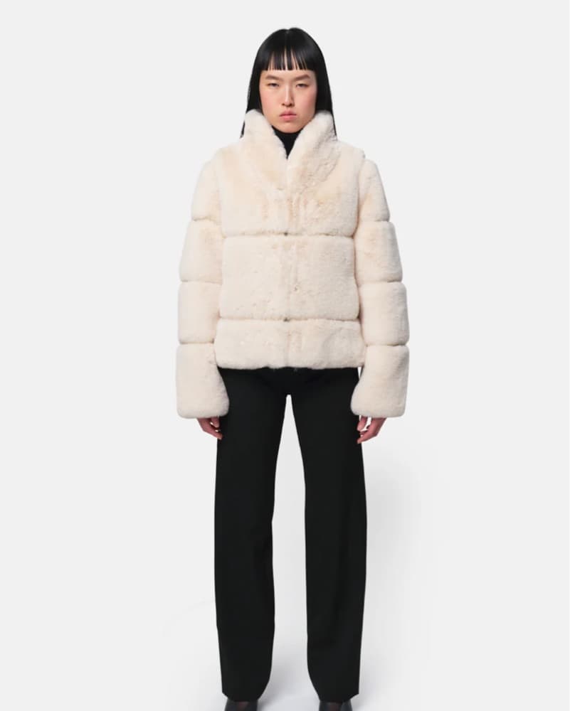 Apparis SAI COAT Faux Fur Cream - Image 1