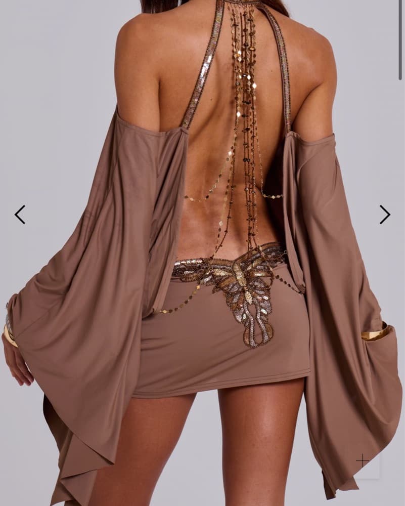 Alula Embellished Butterfly Mini Dress  - Image 1