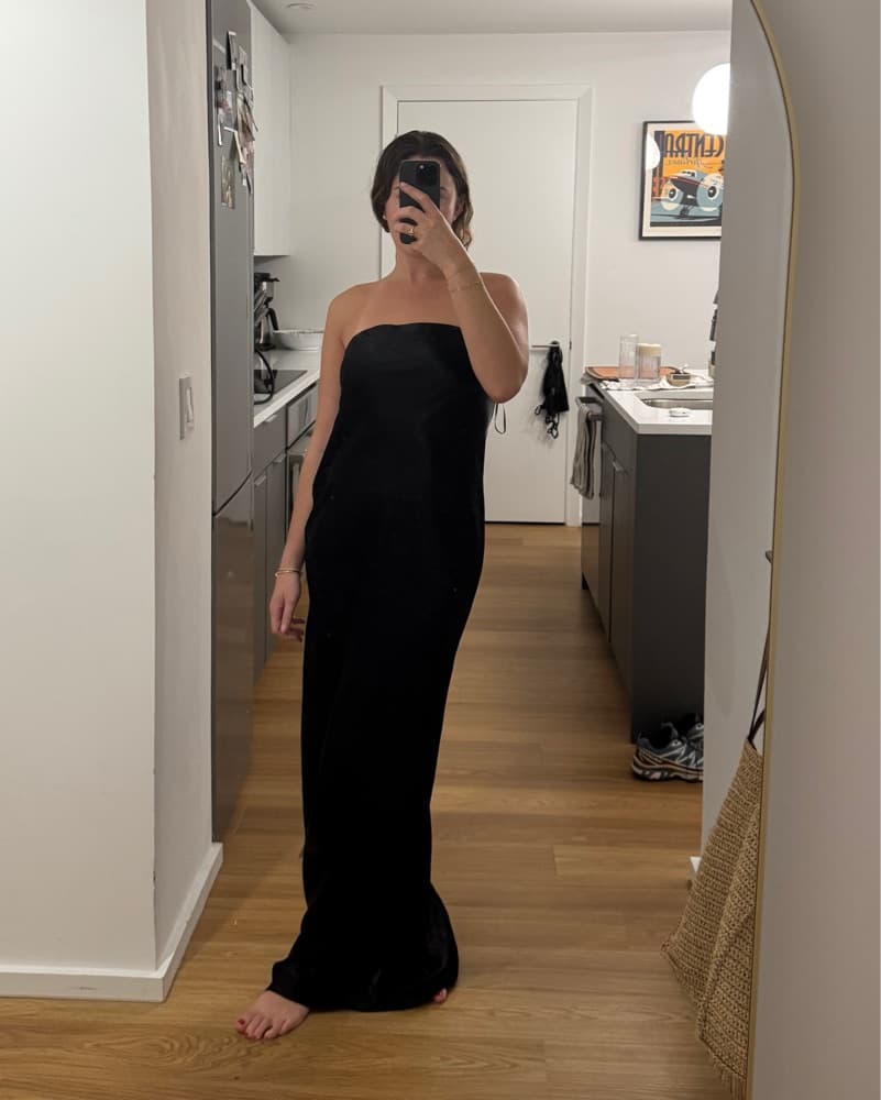 Vince Strapless Silk Dress  - Image 1