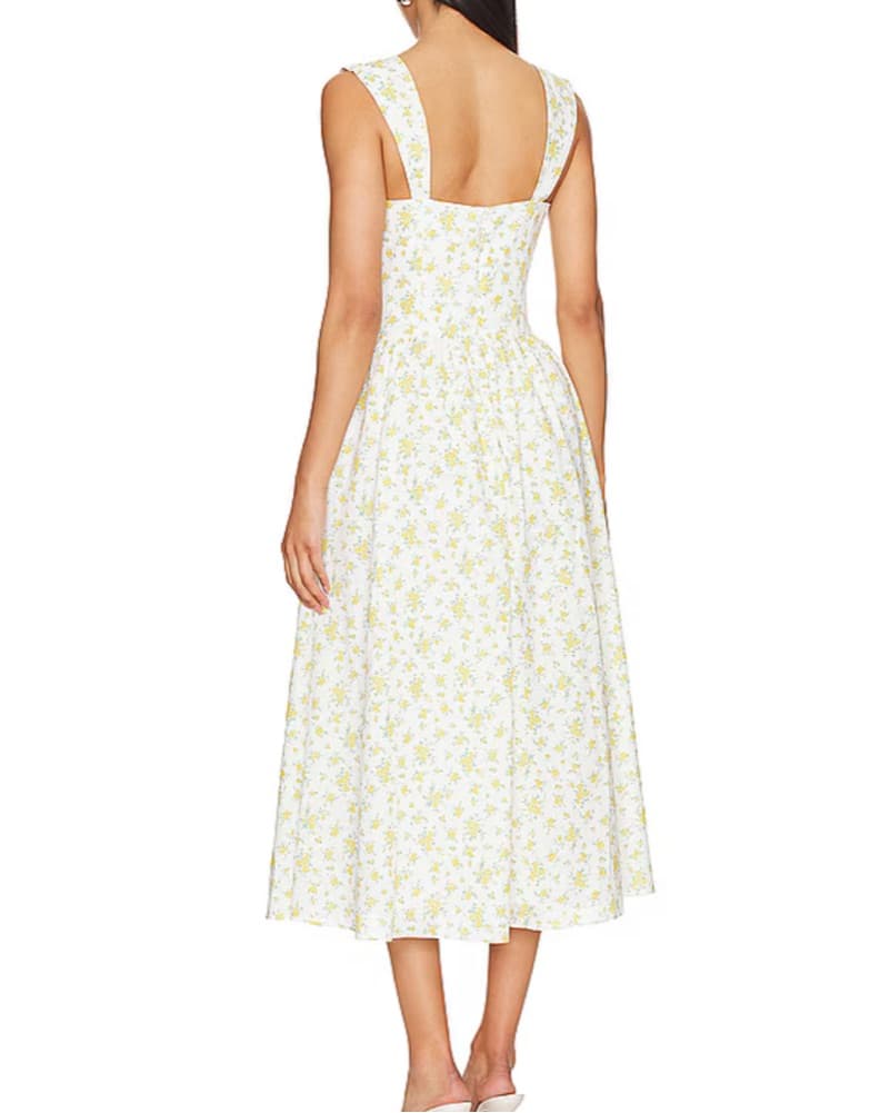 Revolve Yellow  Floral Print Midi Dress - Image 5