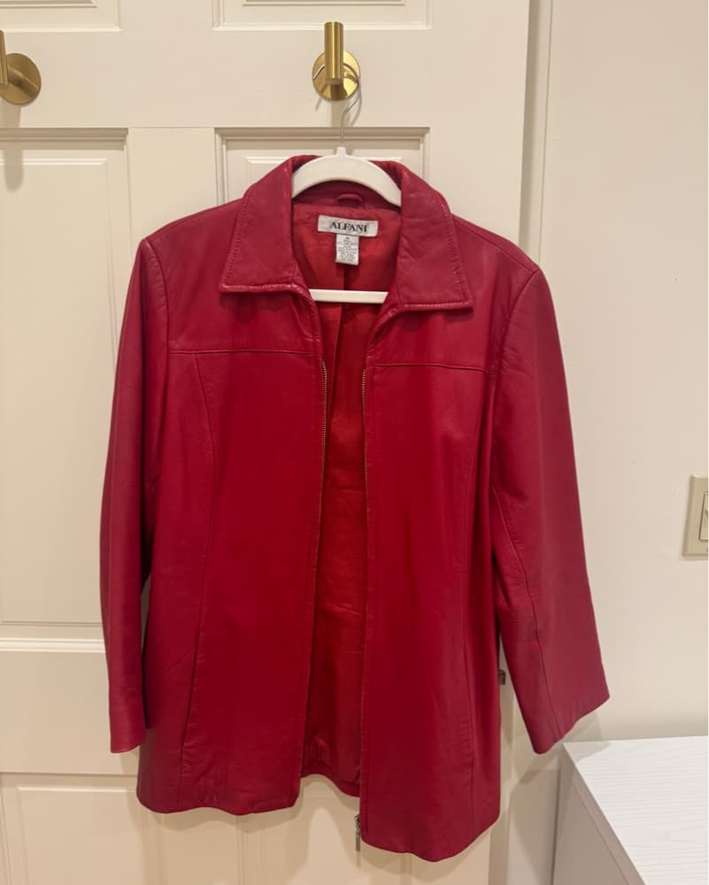 Red Leather Jacket - Image 3