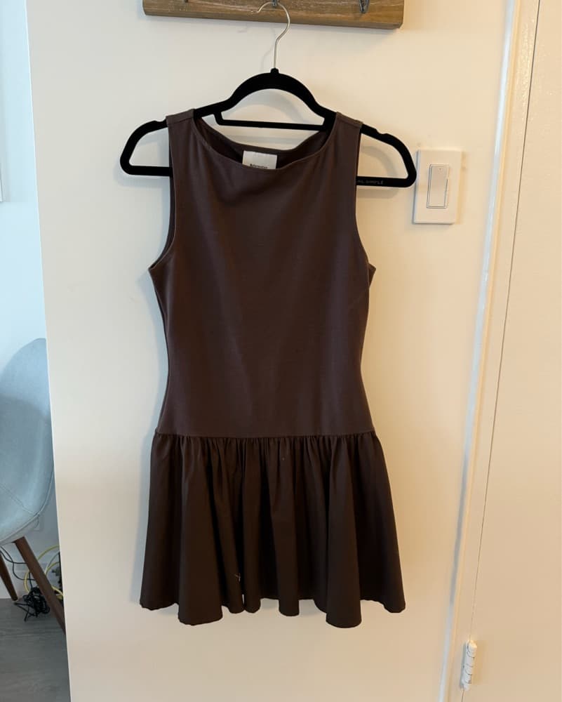 Reformation Brown Defina Mini Dress - Image 2