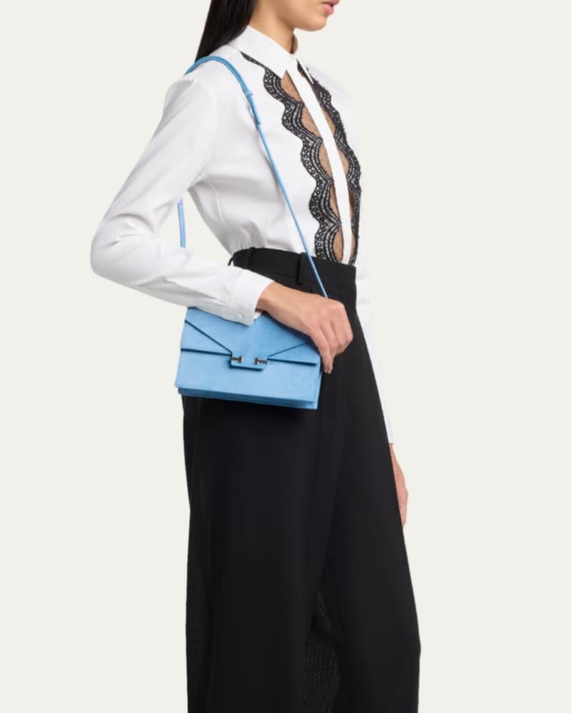 Tom Ford Mini Suede T-Clasp Shoulder Bag - Image 5