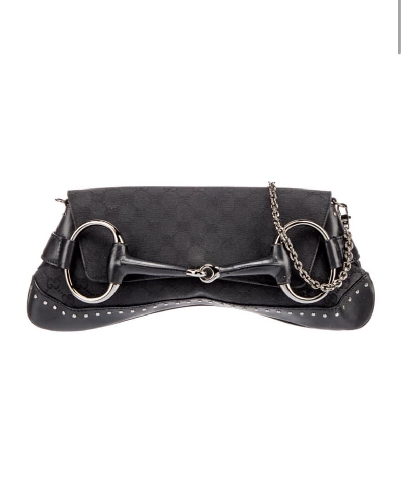 Gucci Horsebit Clutch W/ Shoulder Chain  - Image 3